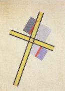 Laszlo Moholy-Nagy yellow cross q.7 oil painting on canvas